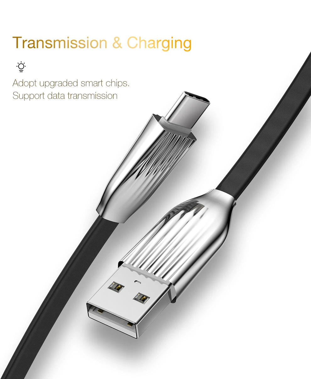 Cafele usb type-C кабель для Xiaomi 8 huawei P20 samsung Galaxy S9 зарядный кабель USB C разъем из цинкового сплава type C 120 см