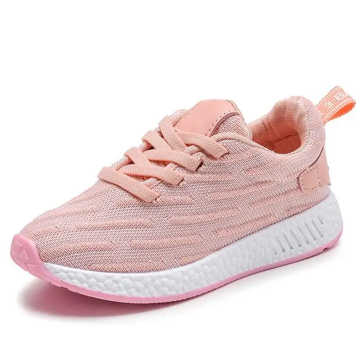 kids shoes Children knitted fabric breathable running shoes Mesh Casual