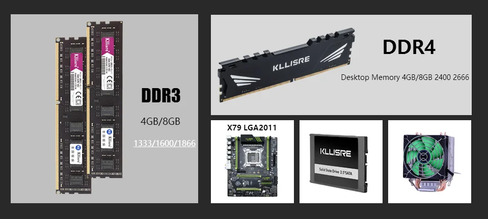 Оперативная память Kllisre ddr4 4 Гб 2133 2400 2666 Память dimm настольная поддержка материнской платы ddr4