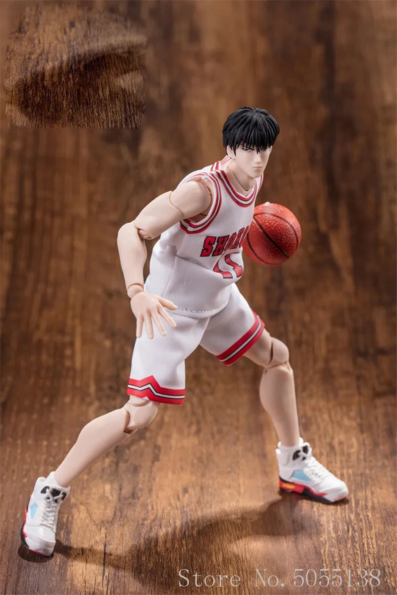 GT Model Action Figure SLAM DUNK Rukawa Kaede Movable PVC Figure Model Toys SLAM DUNK SHF No.11 White Clothing Figurines