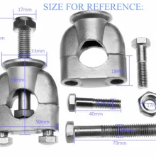 1 пара от 7 до 8 22 мм Серебряная ручка крепление для крепления подъемника зажим для мотоцикла ATV прочный стабильный легко установить размер как показано