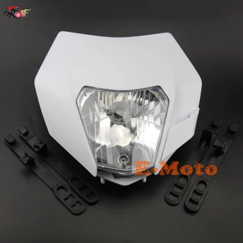

White Head Light Headlight Headlamp Fairing MX Dirt Bike Off Road Dual Sport Motocross Supermoto New E-Moto