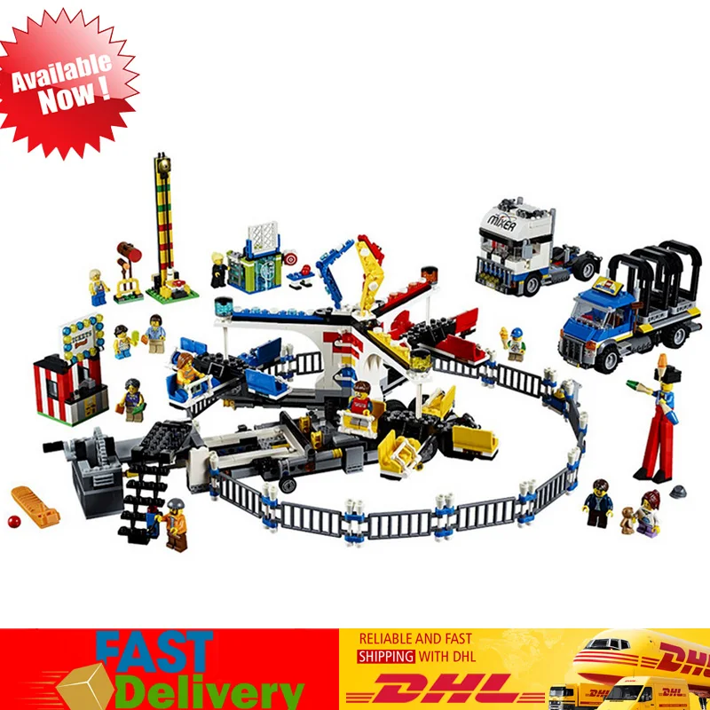 

Lepin 15014 1858PCS The Amusement Park Giant Stride Carnival Set Building Blocks Bricks Model Toys Compatible LegoINGlys 10244