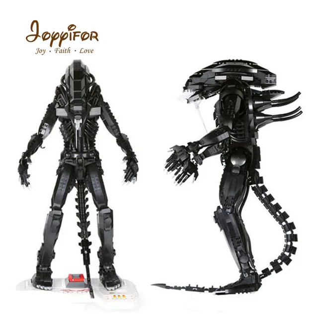creative black robot block toy