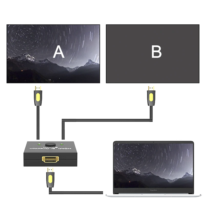 HDMI 2.0 Bi-direction Smart Switcher 2x1 1080p 4K Resolution Ultra HD Switch