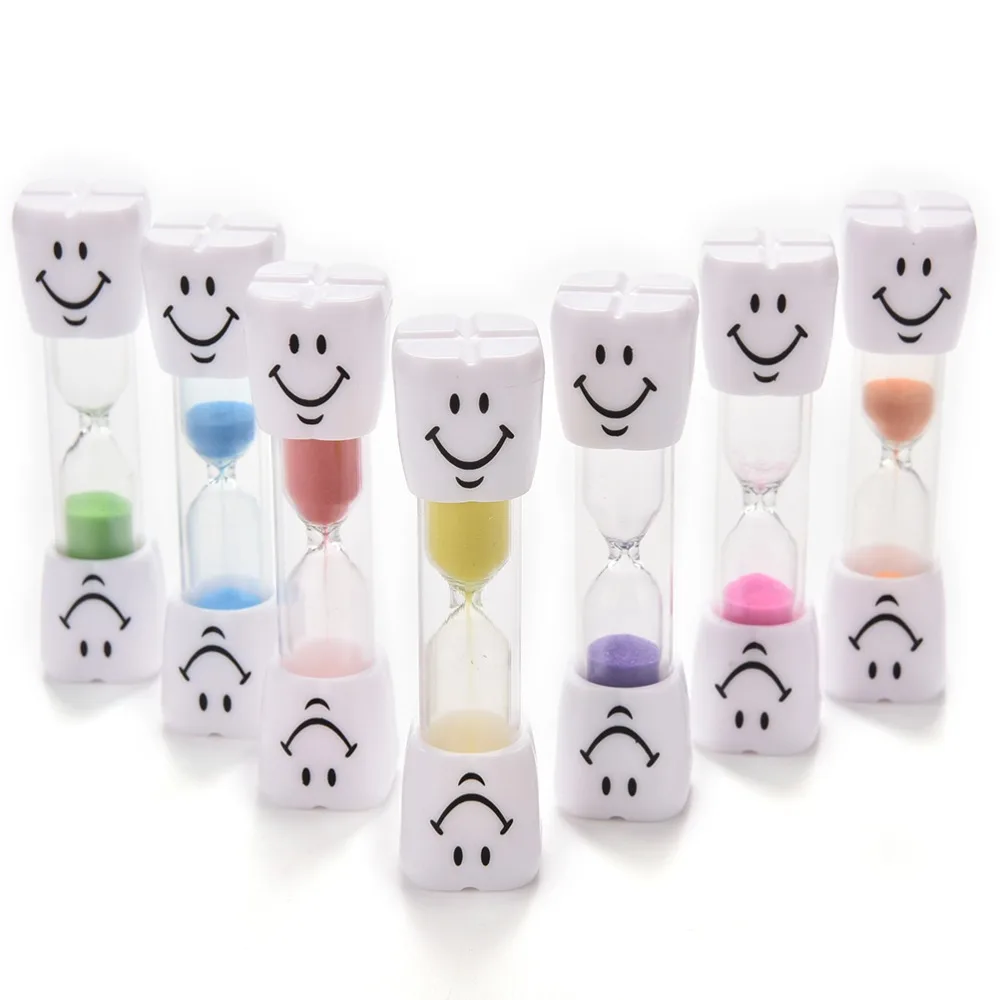 

Children Education Smiling Face Sandglass Toy Mini Hourglass Sand Clock Timer Toy 2-3 Minutes