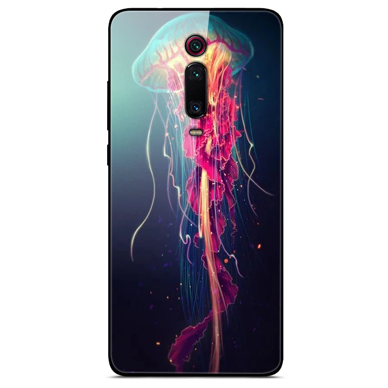 Tempered Glass Case For Xiaomi mi 9T Cover Mi9T Pro Soft Bumper 3D Cat Printing Funda For Xiaomi mi 9T Pro mi9T Mi9 T Phone Case