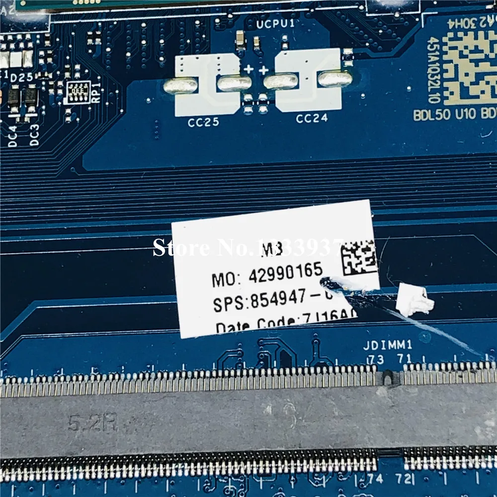 Most effective  BDL50 LA-D703P SR244 i3-5005U Mainboard For HP 15-AY 250 G2 G5 Laptop Motherboard 854947-601 854947