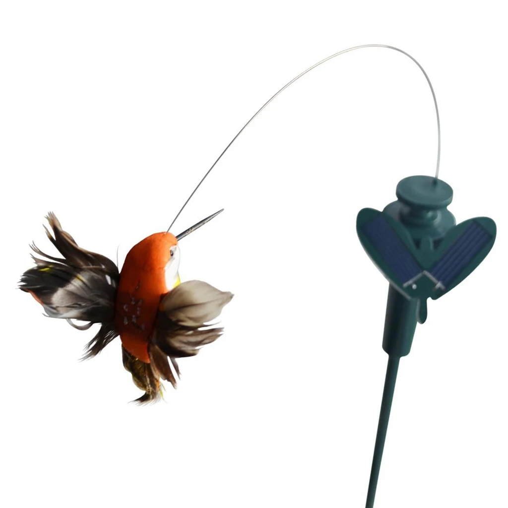 5 Types Solar Powered Garden Decor Dancing Flickering Butterfly Stake Bird Flowers Garden Decor