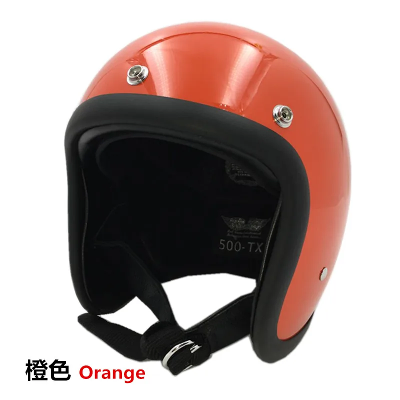 Vcoros бренд для TT CO Томпсон открытым уход за кожей лица мотоциклетный шлем Винтаж мотоцикл шлем измельчитель Стиль Ретро мотоциклетные шлемы для шлем Bell - Цвет: orange