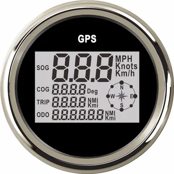 

85mm Digital Boat Motorcycle Car Speedometer Gauge 0~999 Knots MPH Km/h Adjustable GPS Speed Gauge With Backlight +GPS Sensor