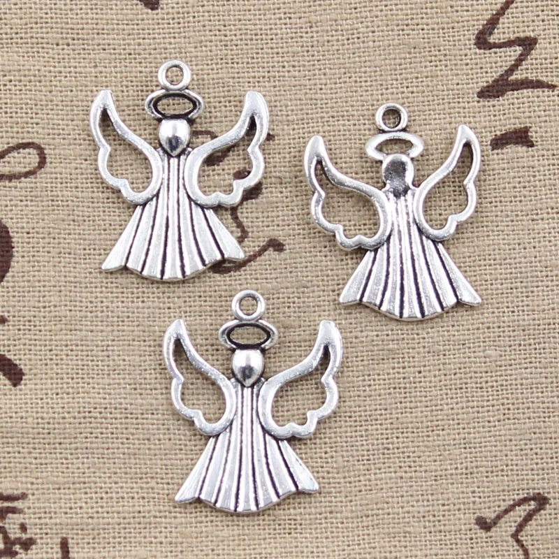 

15pcs Charms praying angel 26x21mm Antique Silver Plated Pendants Making DIY Handmade Tibetan Silver Jewelry