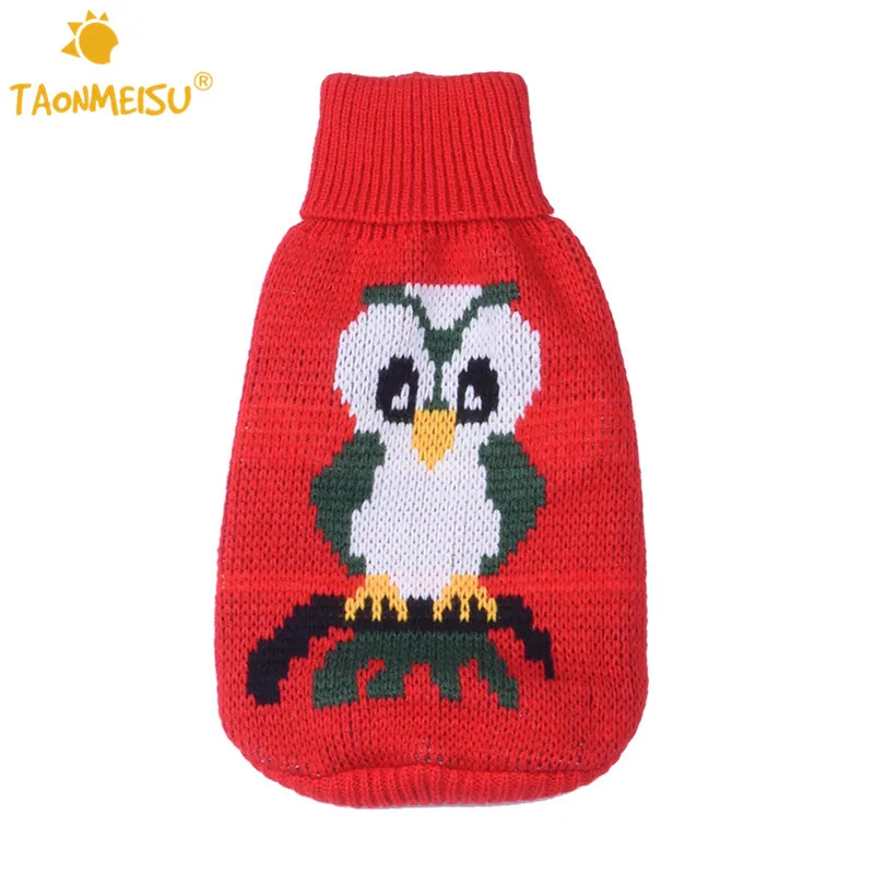 TAONMEISU милый свитер с принтом совы для собак осень-зима теплые домашние животные Щенок Кошка уличная одежда свитера красный Вязание Apparels