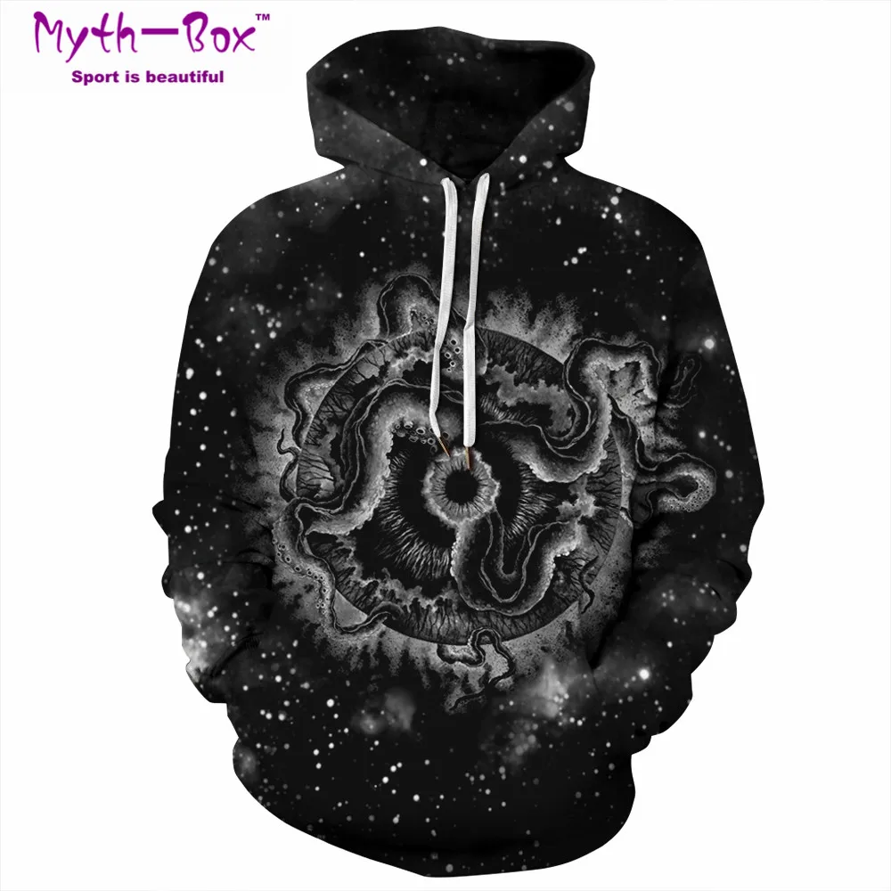 

Women/Men's Sport Hoodies Galaxy Octopus 3D Print Pocket Tops Coat Loose Sweatshirt Long Sleeve Running Pullover Hooded Sweaters