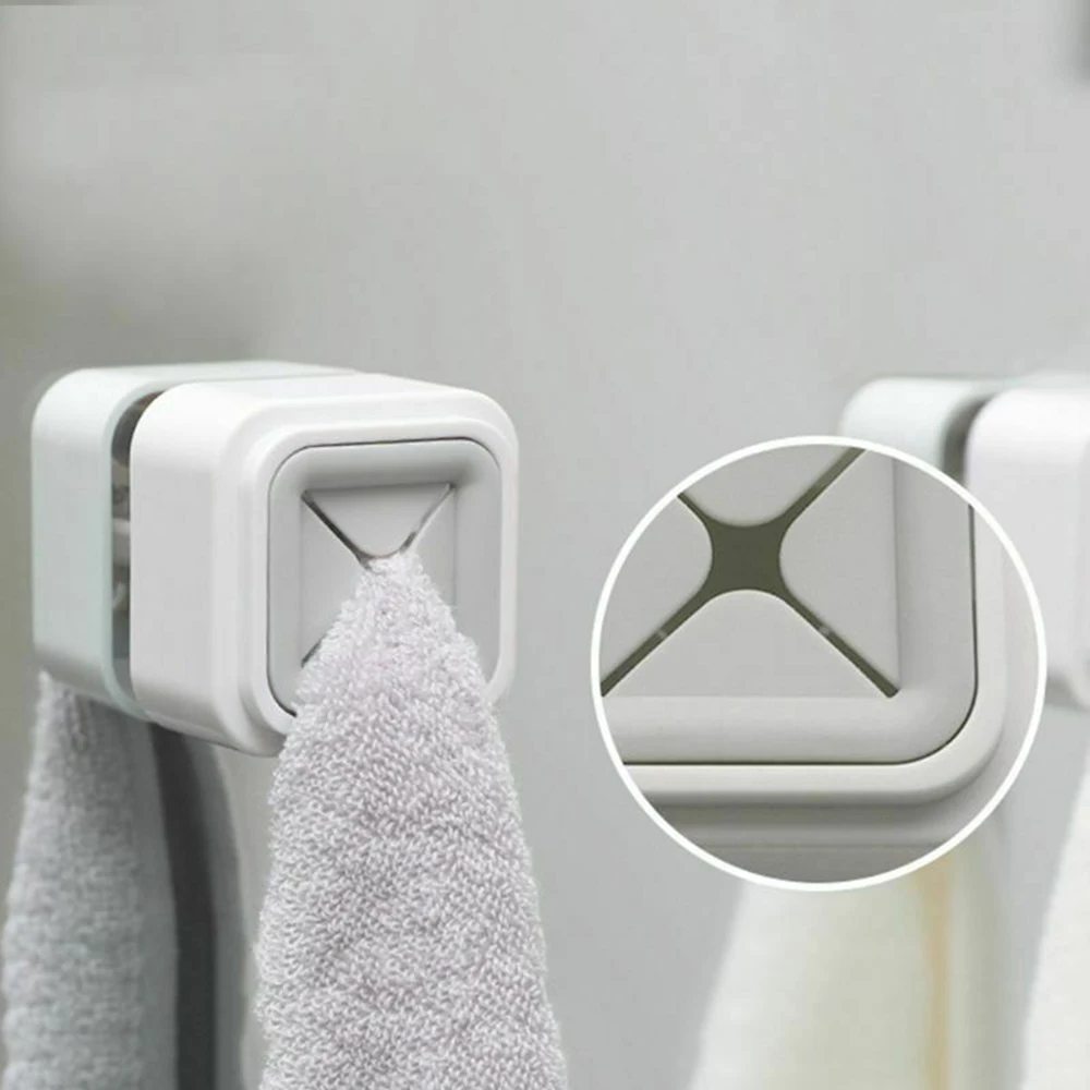 ПВХ настенный самоклеящаяся ткань для чая вешалка для полотенец пуш-ап держатель для кухни ванной комнаты