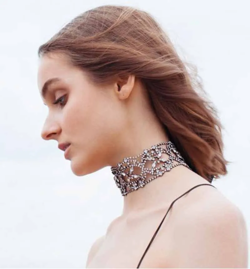 

Miwens 2017 Luxury Crystal Rhinestone Statement Necklace Women Wedding Bridal Party Choker Collar Custom Jewelry Accessory NN34