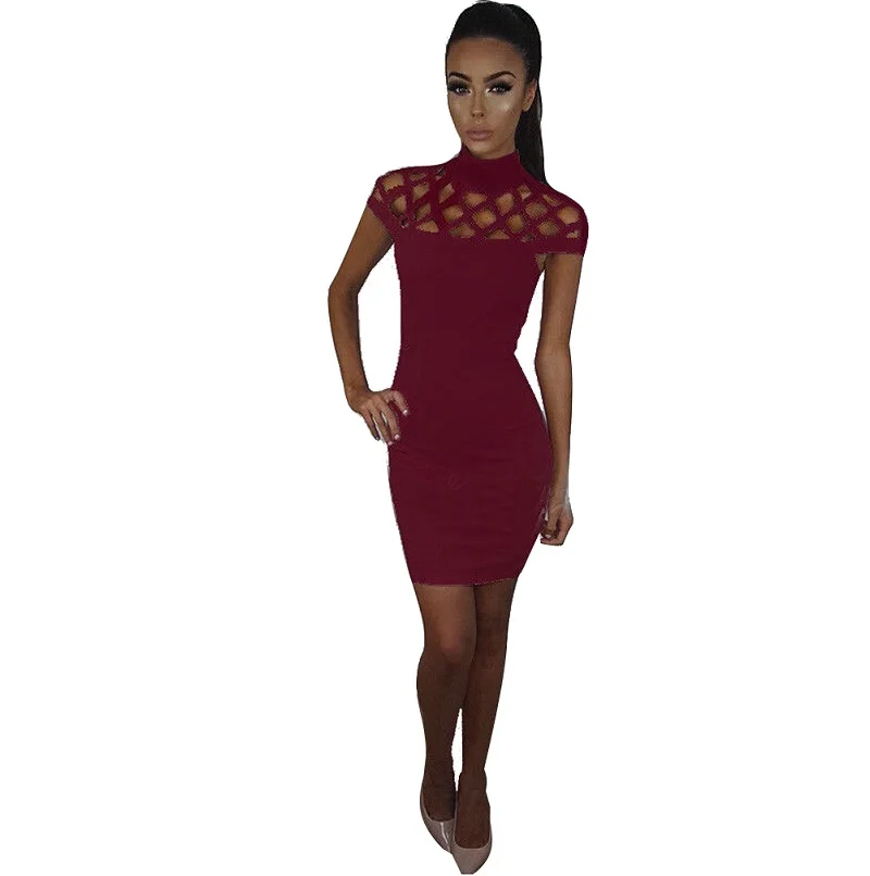 black dress with choker collar