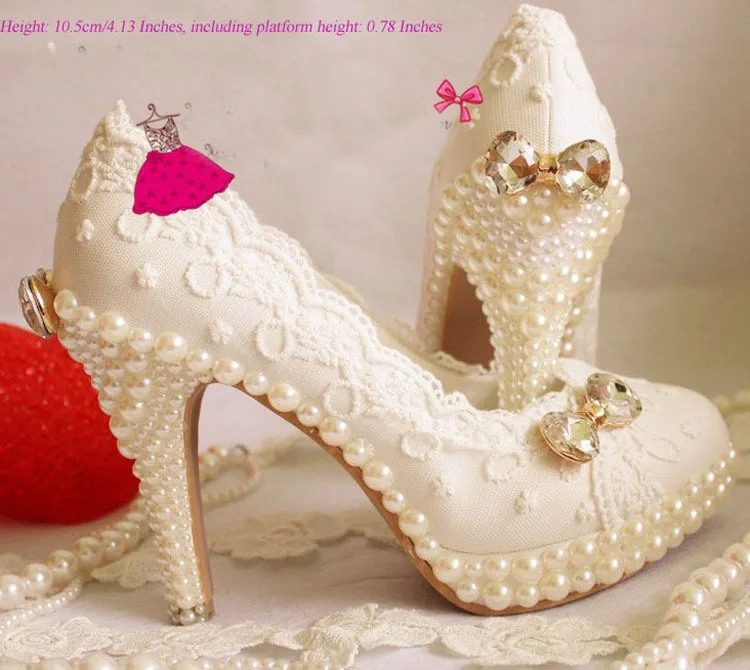 dress shoes with pearls