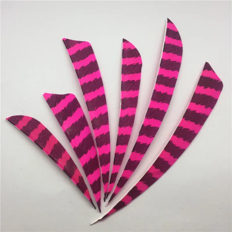 

50pcs/lots 3" 4" 5" Striped Rose Hunting Arrow Feathers Turkey Feather Archery Arrow Accessories Fletching Feathers FT71