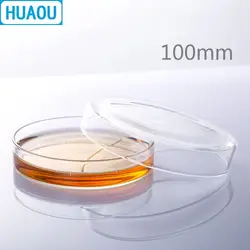 HUAOU 100 мм Петри бактериальной культуры блюдо боросиликатного 3,3 Стекло лаборатория химии оборудования