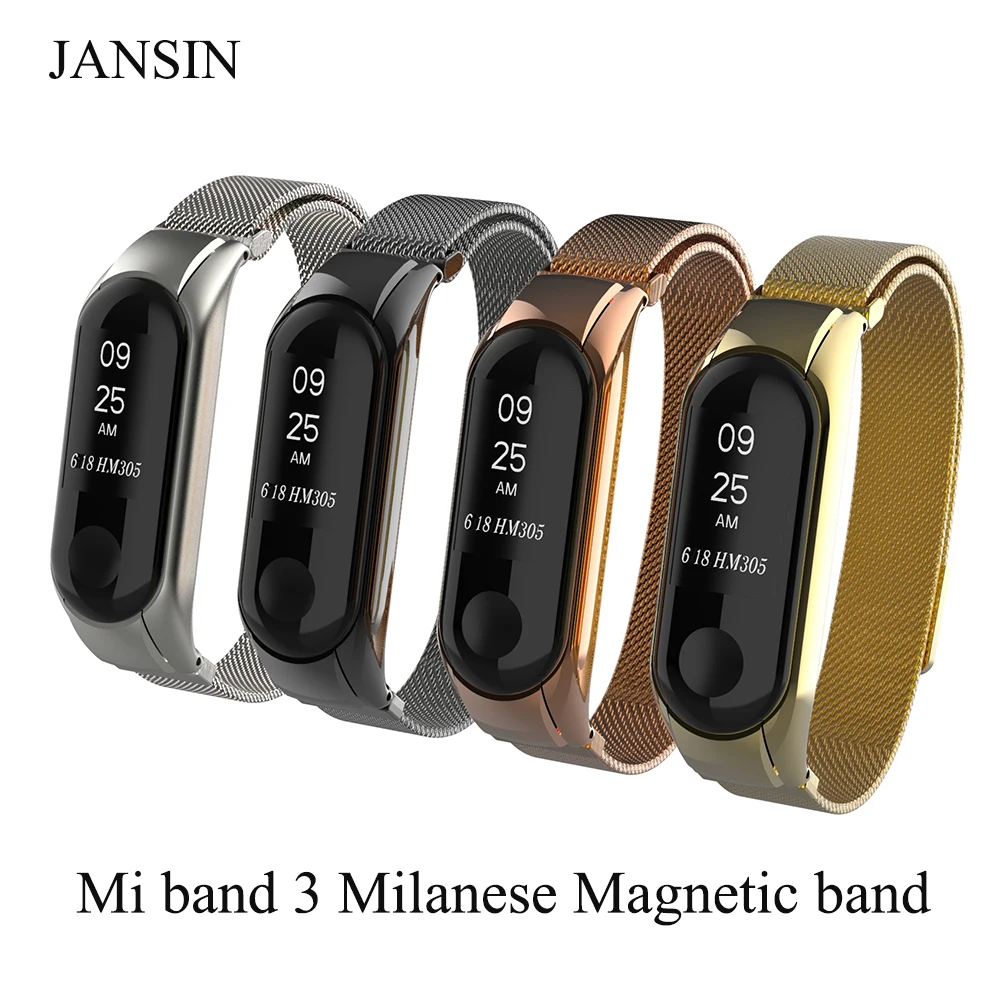 

Mi band 3 strap Metal Stainless steel for xiaomi mi band 3 strap Milanese Loop band MiBand 3 Bracelet Wrist Band