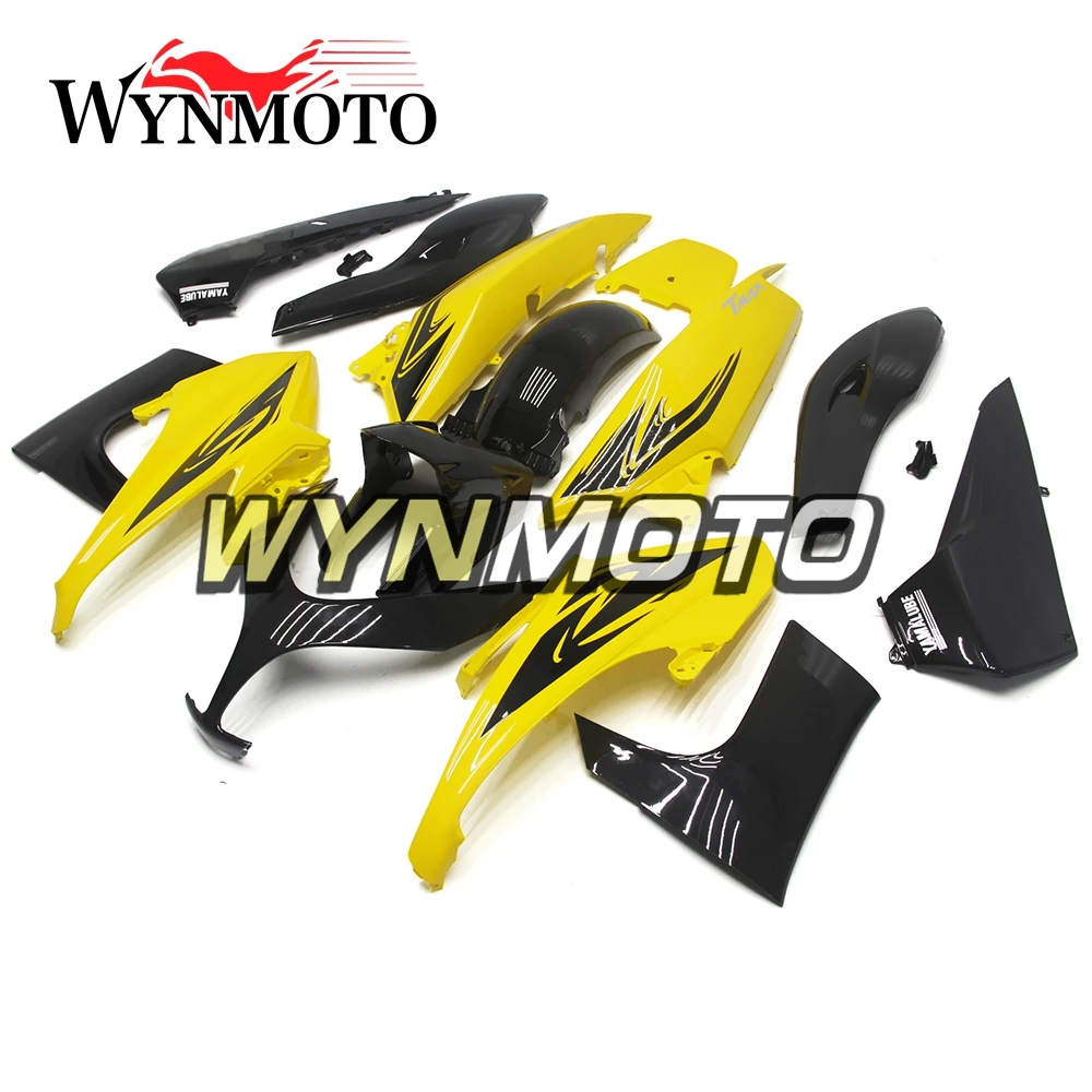 

Complete ABS Plastic Injection Gloss Black Yellow New Motorcycle Fairings For Yamaha T-MAX 500 2008 2009 2010 2011 Cowlings