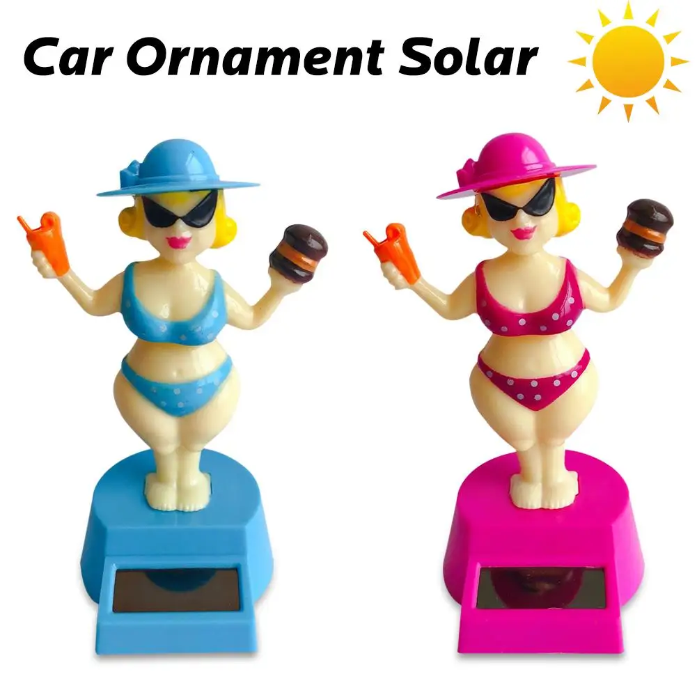 

Car Ornament Solar Powered Dancing Shaking Head Cartoon Animal Doll Automobile Auto Dashboard Decoration Cute Car Accessories