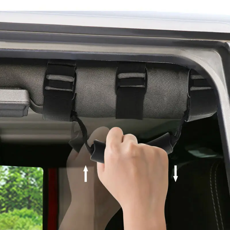

New 2pcs Car/Truck Roof Handle Roll Bar Hand Grip For Jeep Wrangler CJ YJ TJ JK Roof Handle 2-3" Roll Cage