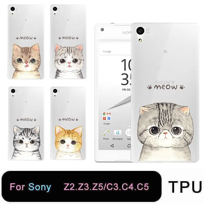 Qmswei ТПУ прозрачный мягкий чехол для телефона sony Z3 Z2 Z5 Z4 силиконовый цветочным