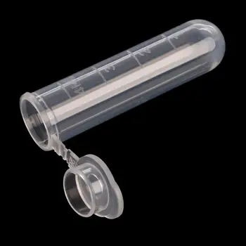

New 50Pcs 5ml Plastic Clear Snap Cap Centrifuge Tubes Vials Sample Lab Container