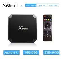 X96 mini Android 7.1 Smart TV Box 1G8G/2G16G Amlogic S905W Quad Core 2.4GHz Wifi 4K HD Media Player X96mini Set Top Box