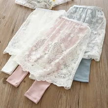 DFXD Baby Girls Clothes Spring Autumn Soild Color Lace Skirt Pant New Fashion Princess Girls Leggings Kids Skinny Pants 2-8Y DFXD Baby Girls Clothes Spring Autumn Soild Color Lace Skirt Pant New Fashion Princess Girls Leggings Kids Skinny Pants 2-8Y