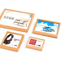 Настольный держатель меню ценник стойка для показа, прозрачная деревянный акрил держатель этикетки AD фоторамка доска гладкое дерево рамка держатель знака