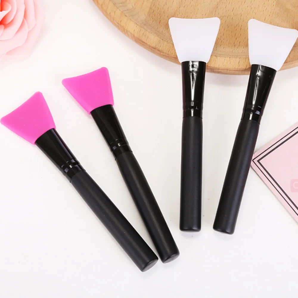 2018 New useful Silicone Makeup Mask Brush Wooden Handle Facial Face