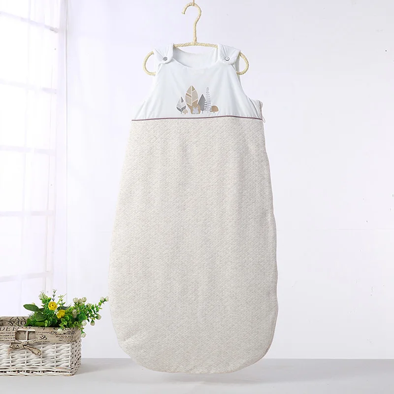 Tanie Dla dzieci noworodka bez rękawów dla dzieci chłopców i dziewcząt śpiwory miękkie zimowe dla dzieci ciepłe grube bawełniane kontroli kołdra do spania torba na ramię długi na zamek błyskawiczny