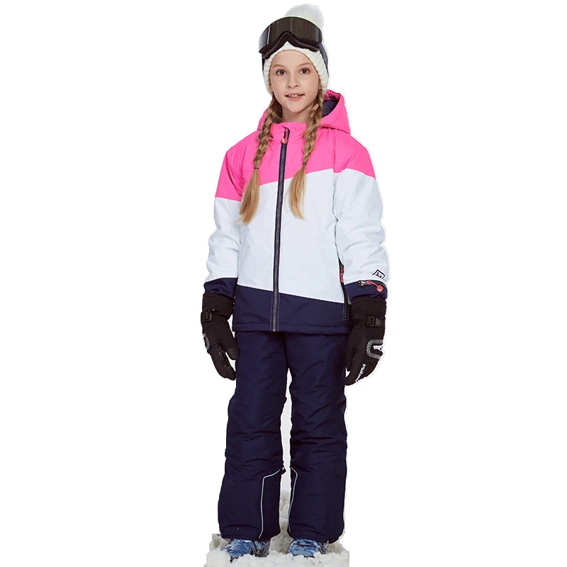 

Winter Girls Skiing Suits Jacket Overalls Sport Children Snow Suits Windproof Kids Clothing Sets Teenage Snowboarding Ourfits