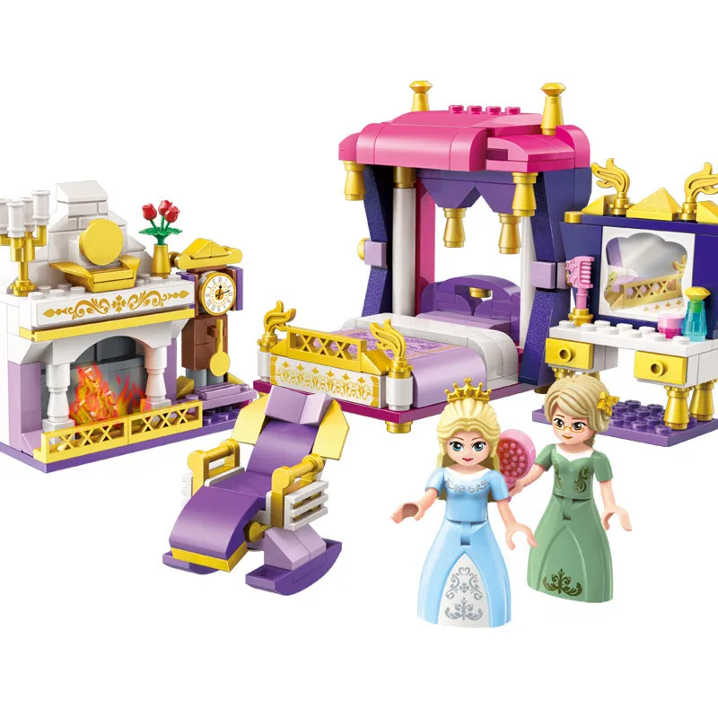 

Friends Princess Building Block Girls Leah Bedchamber 2 Figures 269pcs Educational Bricks Toy For Girl Gift DBP369