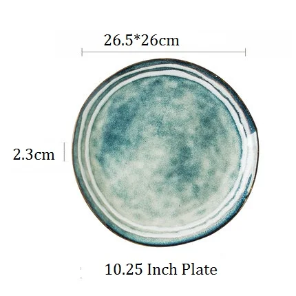 NIMITIME скандинавском стиле керамические западные стейк тарелка блюдо рисовая чаша домашняя чашка для воды кружка посуда - Цвет: 10.25 Inch  Plate