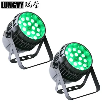 

free shipping 2pcs/lot Waterproof LED Par 18X12W RGBW 4in1 Outdoor Led Par Zoom for DJ Party Disco Nightclub Bar