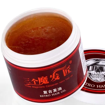 

Retro Hair Oil Pomade Strong Restoring Pomade Long Lasting Hair Cream Keep Hair Style Slicked Oil Mud For Men Hot Sale