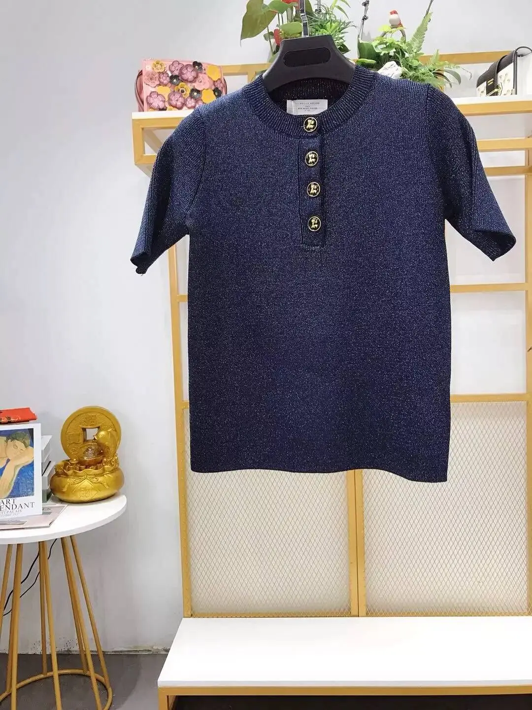 

Women Sweater 2019 Spring Autumn Bowknot Button Sweater