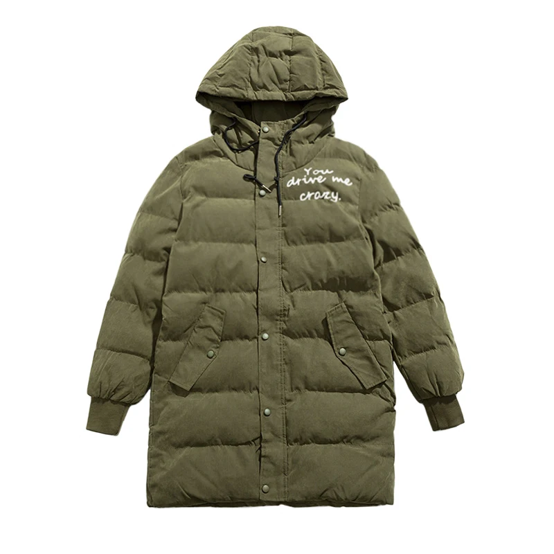Hooded Winter Coat Men Long Parka Men Military Casual Letter Printing Plus Size M 6XL Warm
