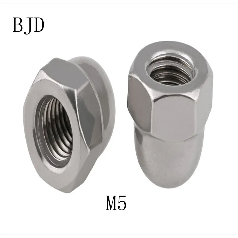 50Pcs DIN1587 M5 5mm cap nut stainless steel nut cover nut decorative