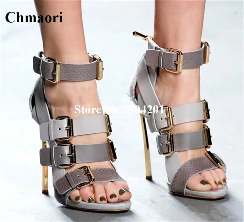

2018 New Mujer Summer High Heels Sandals Women Buckle Strap Peep Toe Pumps Thin Heels Shoes Ankle Strap Shoes Women