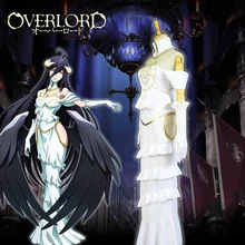 OVERLORD Overlord albedo; костюм для косплея; белое длинное платье