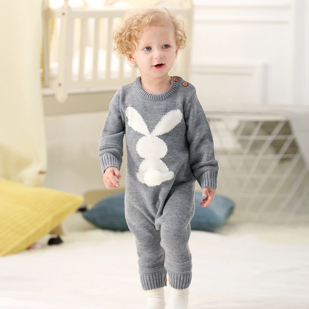La Niña de Los Monos de Invierno Cálido Niños Recién Nacidos de Una sola Pieza Del Mono Lindo Conejo de Punto de Manga Larga Trajes de Cuerpo Con Las Piernas Sunsuit 0-24 M La Niña de Los Monos de Invierno Cálido Niños Recién Nacidos de Una sola Pieza Del Mono Lindo Conejo de Punto de Manga Larga Trajes de Cuerpo Con Las Piernas Sunsuit 0-24 M