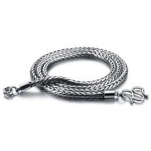 Sterling silver pendant necklace solid 925 silver necklace, men of the dragon male fashion jewelry 61 cm Thai silver necklace