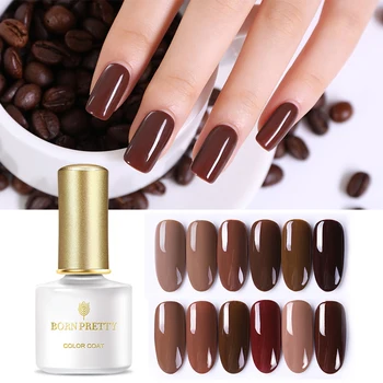 

BORN PRETTY Caramel Color Series 6ml Nail Gel Polish Coffee Nail Color Soak Off UV Gel varnish Varnish Art Gel