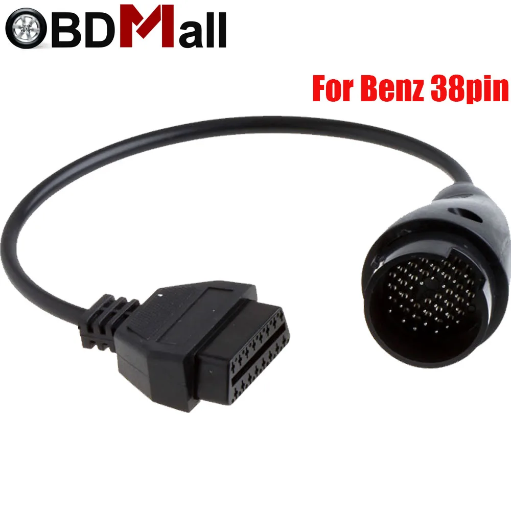 Диагностический кабель для Mercedes 38Pin OBD OBD2 16Pin гнездовой разъем II OBDII Benz|Кабели и