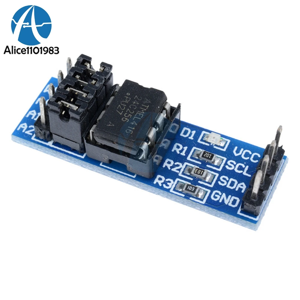 Модуль памяти EEPROM AT24C256 I2C IIC интерфейс 8P чип индикатор питания подъемный резистор